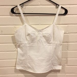 ! NEW Ann Taylor LOFT - white linen tank top